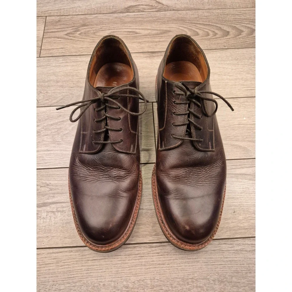 Beckett‎ Simonon Dunham Derby Shoes Brown Leather Plain Toe Blucher Mens Sz 9.5